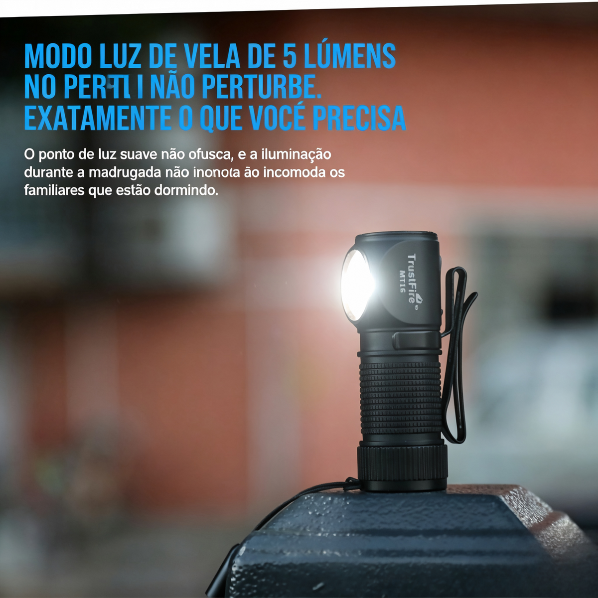 Lanterna de Cabeça MT16 1050LM Multifuncional com Ímã Recarregável USB-C IPX8 TrustFire