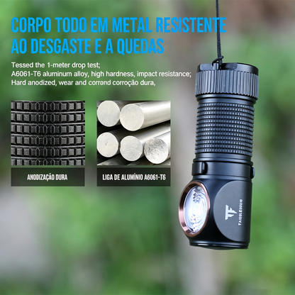 Lanterna de Cabeça MT16 1050LM Multifuncional com Ímã Recarregável USB-C IPX8 TrustFire