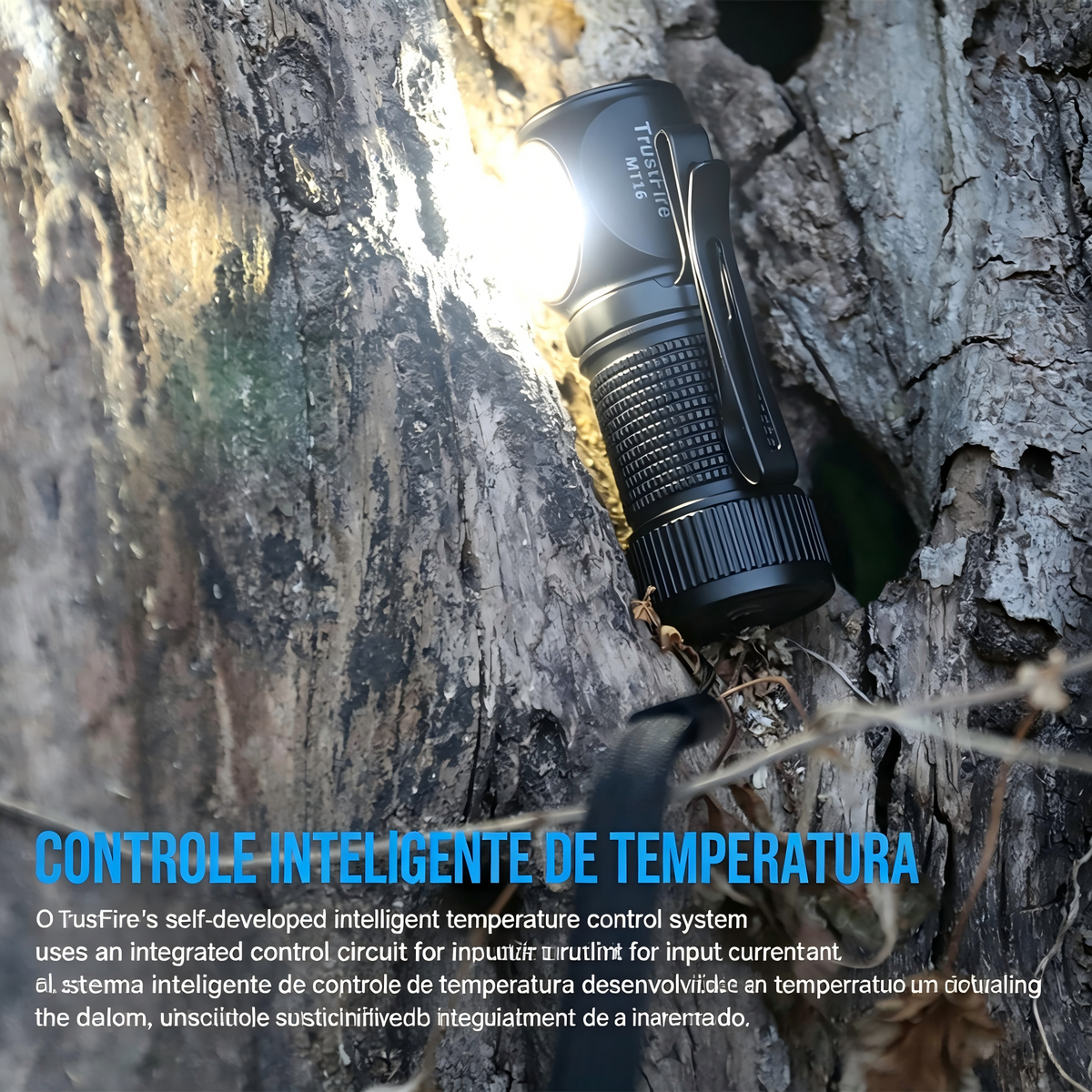 Lanterna de Cabeça MT16 1050LM Multifuncional com Ímã Recarregável USB-C IPX8 TrustFire