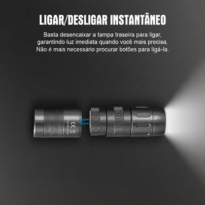 Lanterna EDC MINI-E 105LM Preto Chaveiro à Prova d'Água IPX7 TrustFire