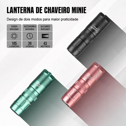 Lanterna EDC MINI-E 105LM Preto Chaveiro à Prova d'Água IPX7 TrustFire