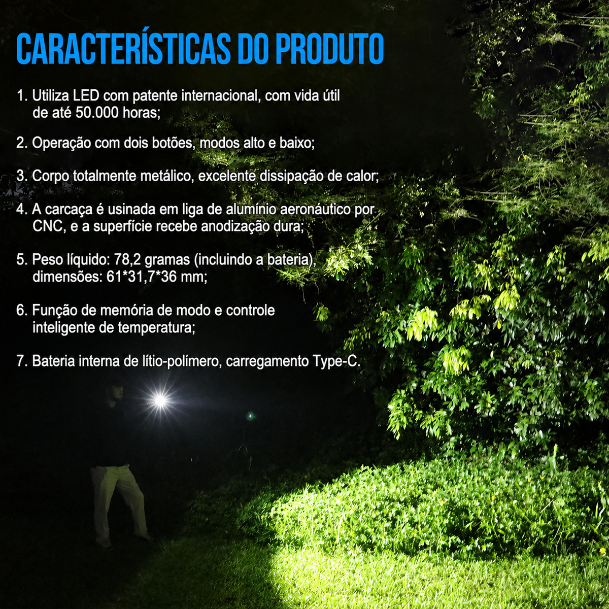 Lanterna Tática GM23S 800LM TrustFire | Lanterna de Arma