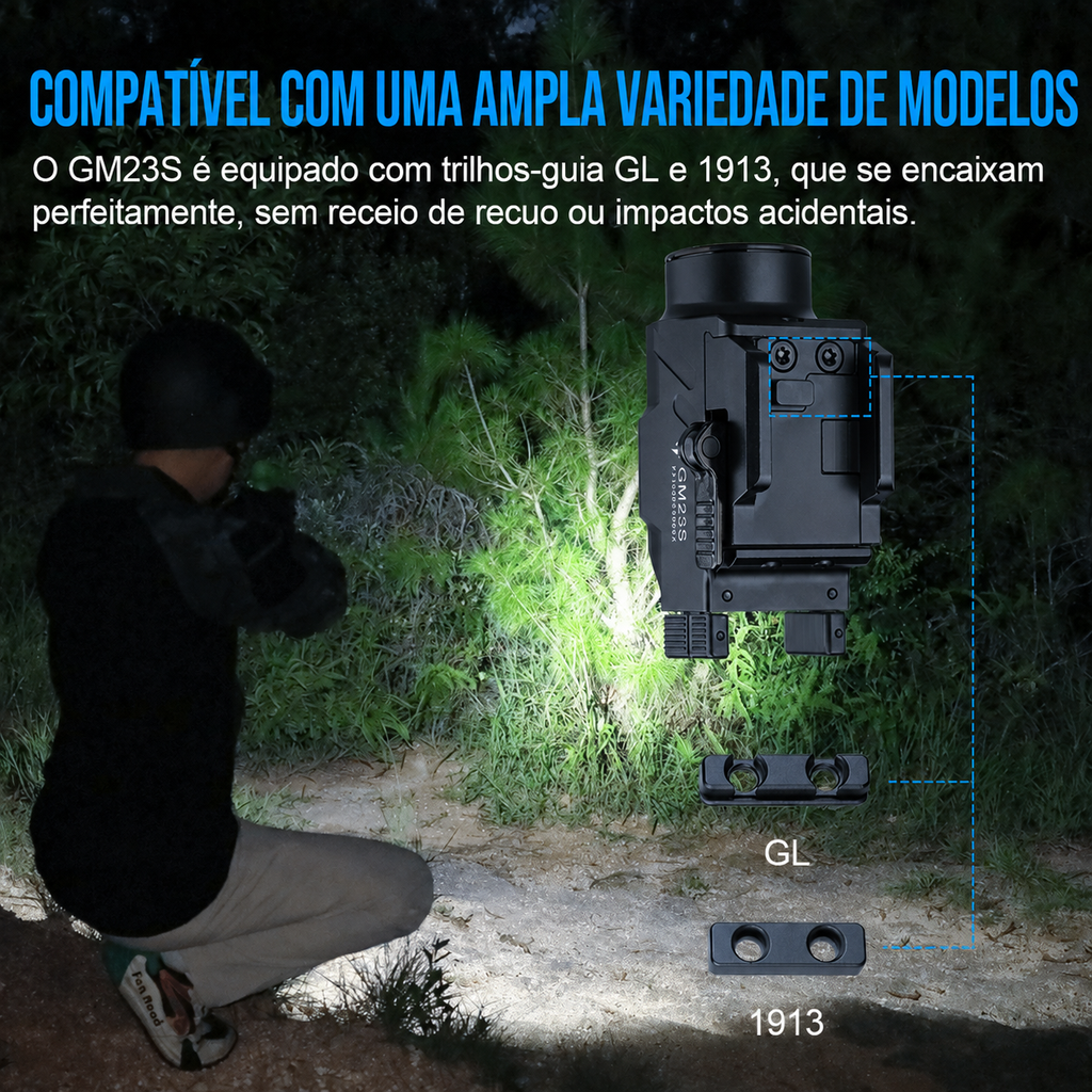 Lanterna Tática GM23S 800LM TrustFire | Lanterna de Arma