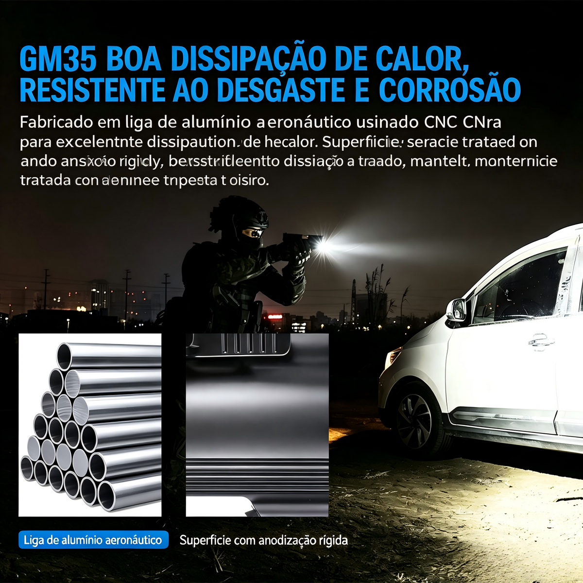 Lanterna Tática GM35 1350LM TrustFire | Lanterna de Arma