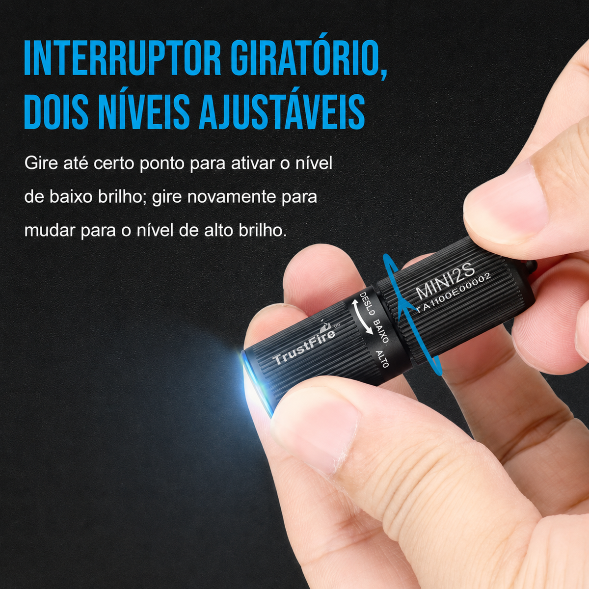 Lanterna Mini MINI2S 220LM Recarregável TrustFire