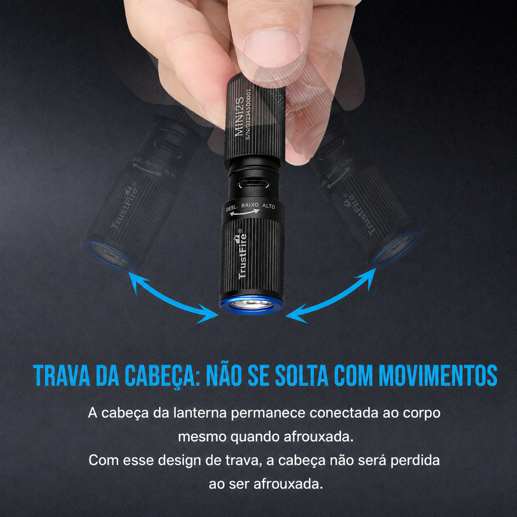 Lanterna Mini MINI2S 220LM Recarregável TrustFire