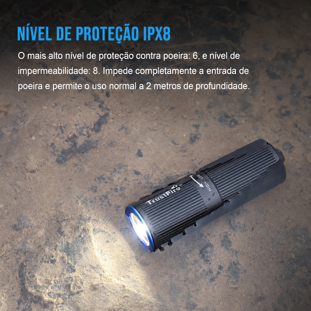 Lanterna Mini MINI2S 220LM Recarregável TrustFire