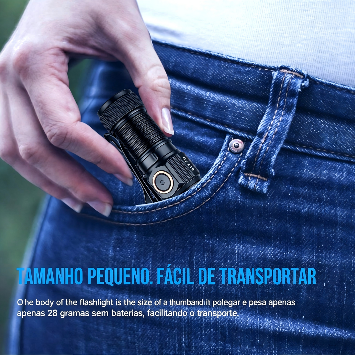 Lanterna de Bolso MT10 1000LM Recarregável USB Type-C TrustFire
