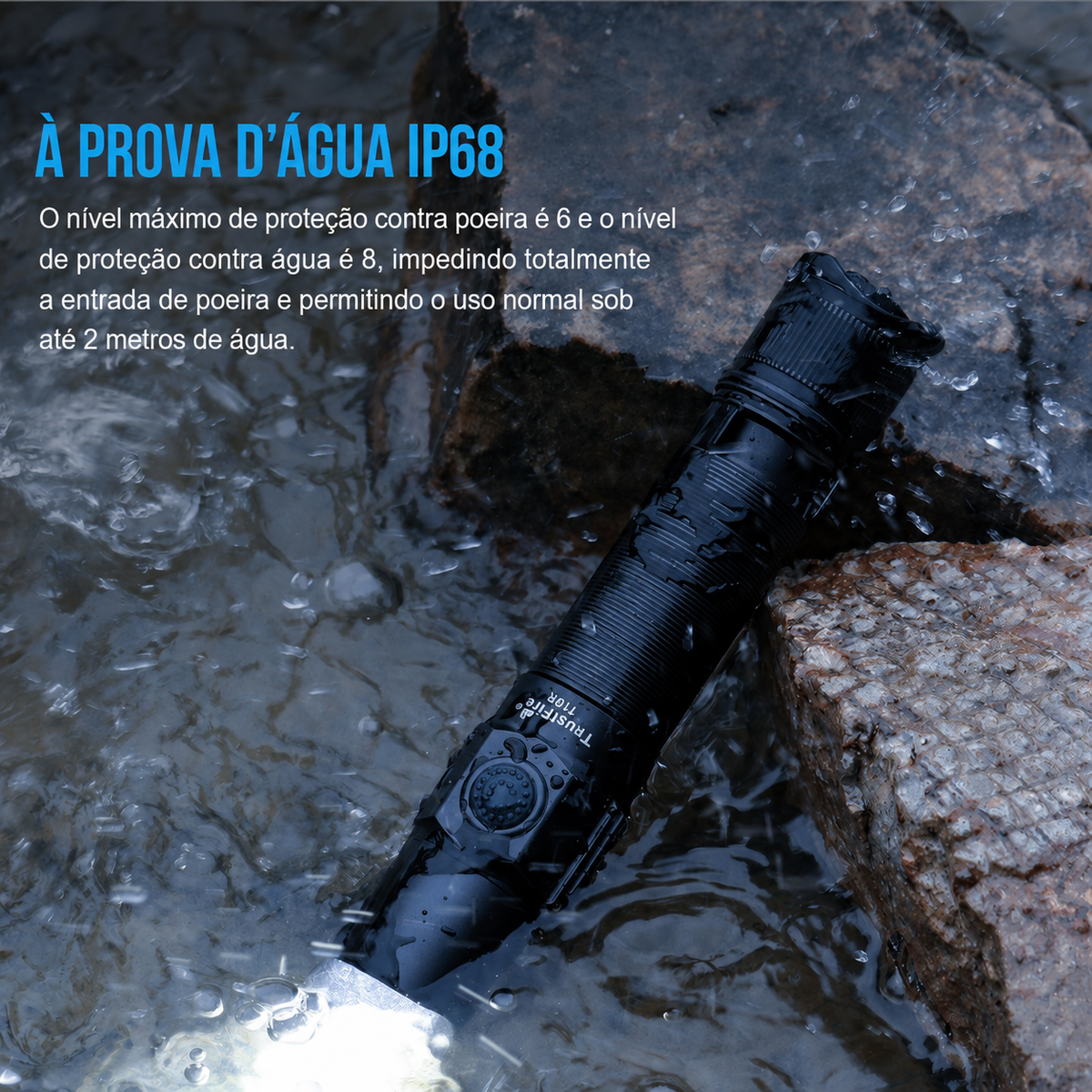 Lanterna Tática T10R V2 1800LM Recarregável USB-C TrustFire