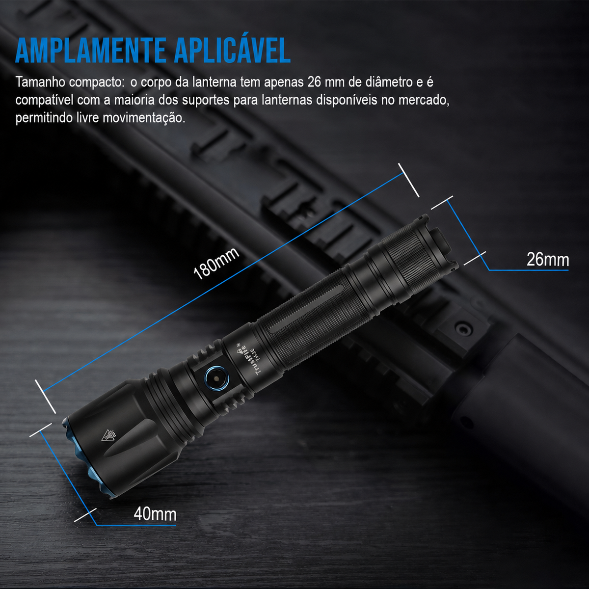 Lanterna Tática T45R Longo Alcance 650LM TrustFire