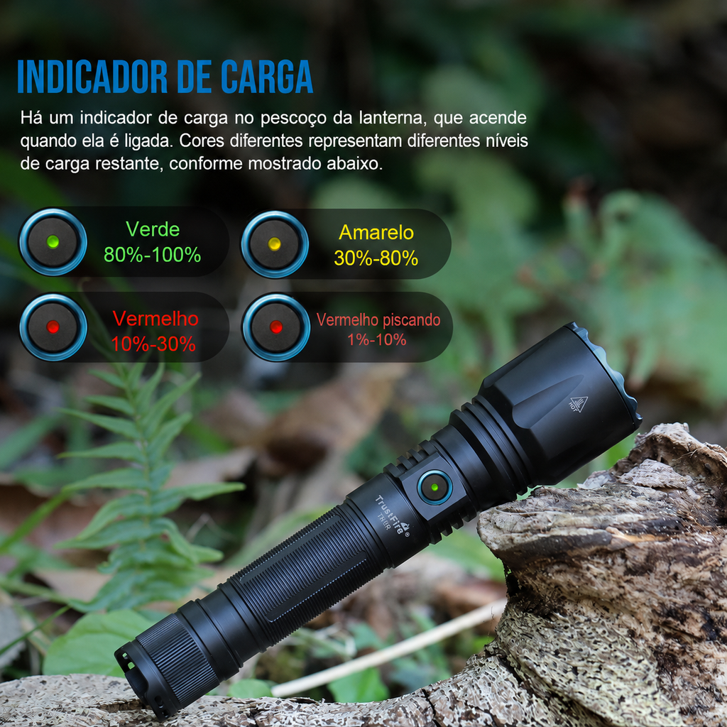Lanterna Tática T45R Longo Alcance 650LM TrustFire