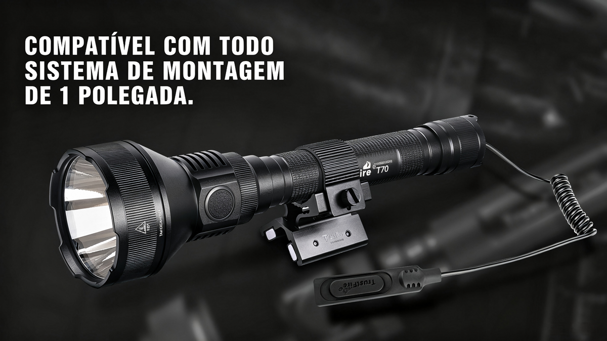 Lanterna Tática T70 Longo Alcance 1800LM TrustFire