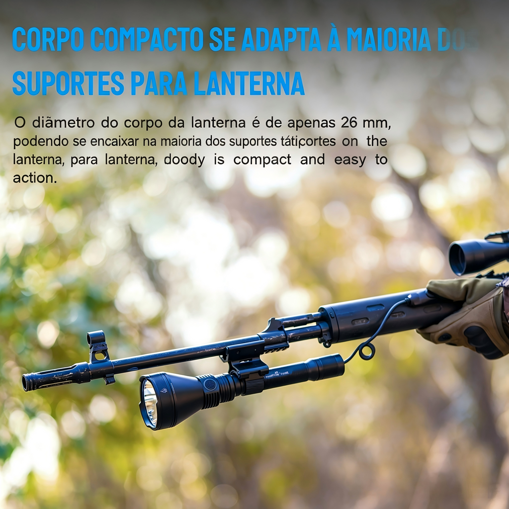 Lanterna Tática T90R Longo Alcance 4800LM TrustFire (Kit)