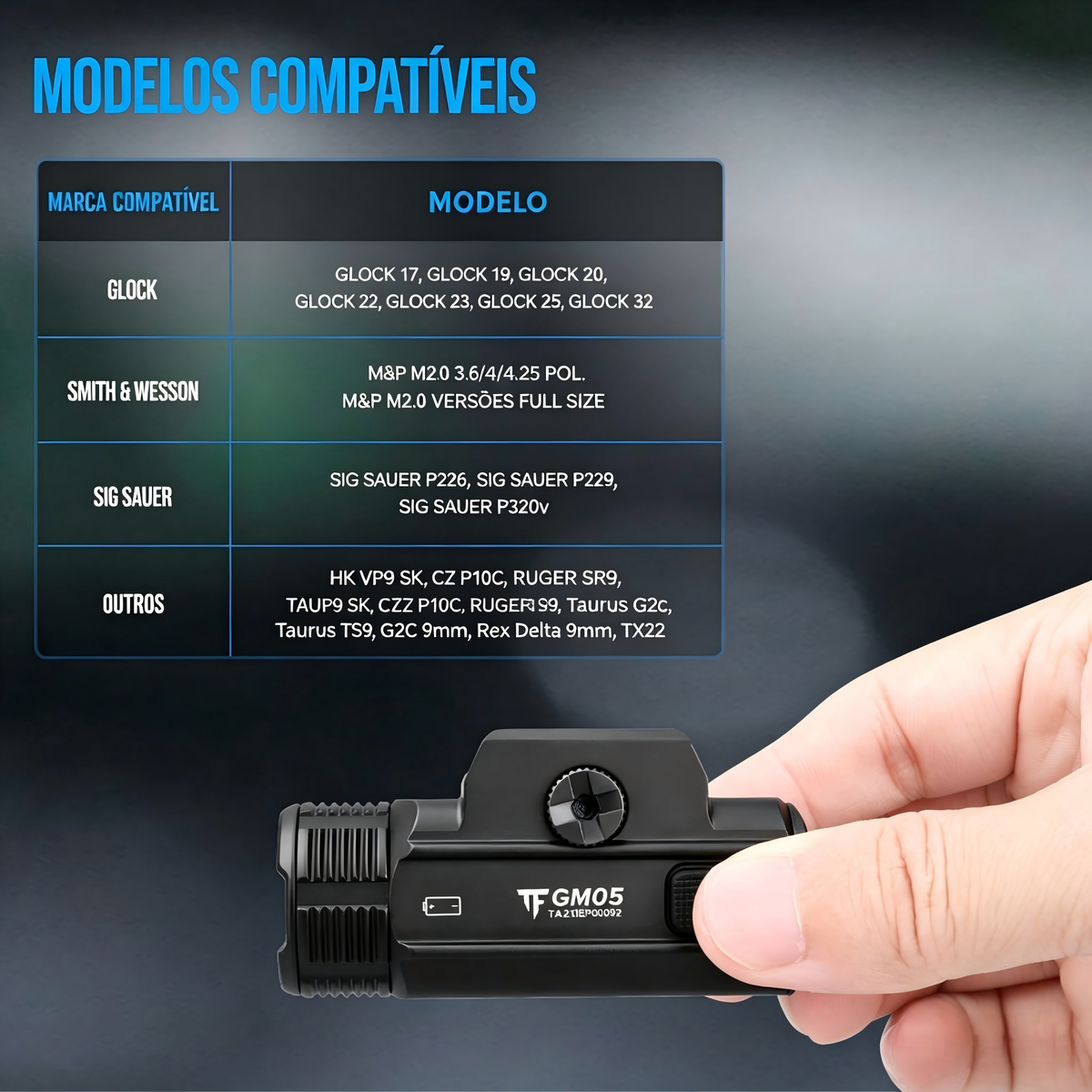 Lanterna Tática GM05 1050LM TrustFire | Lanterna de Arma