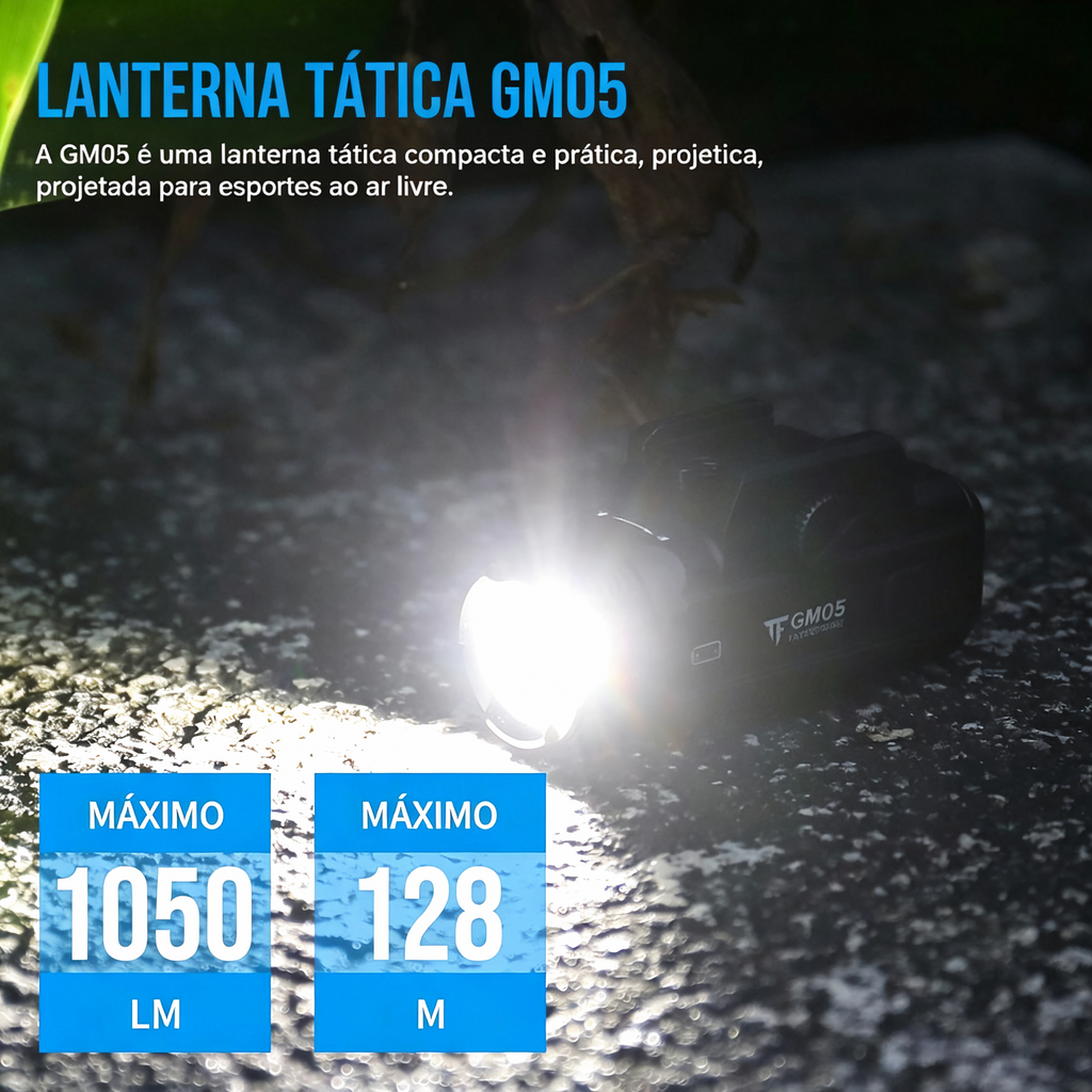 Lanterna Tática GM05 1050LM TrustFire | Lanterna de Arma
