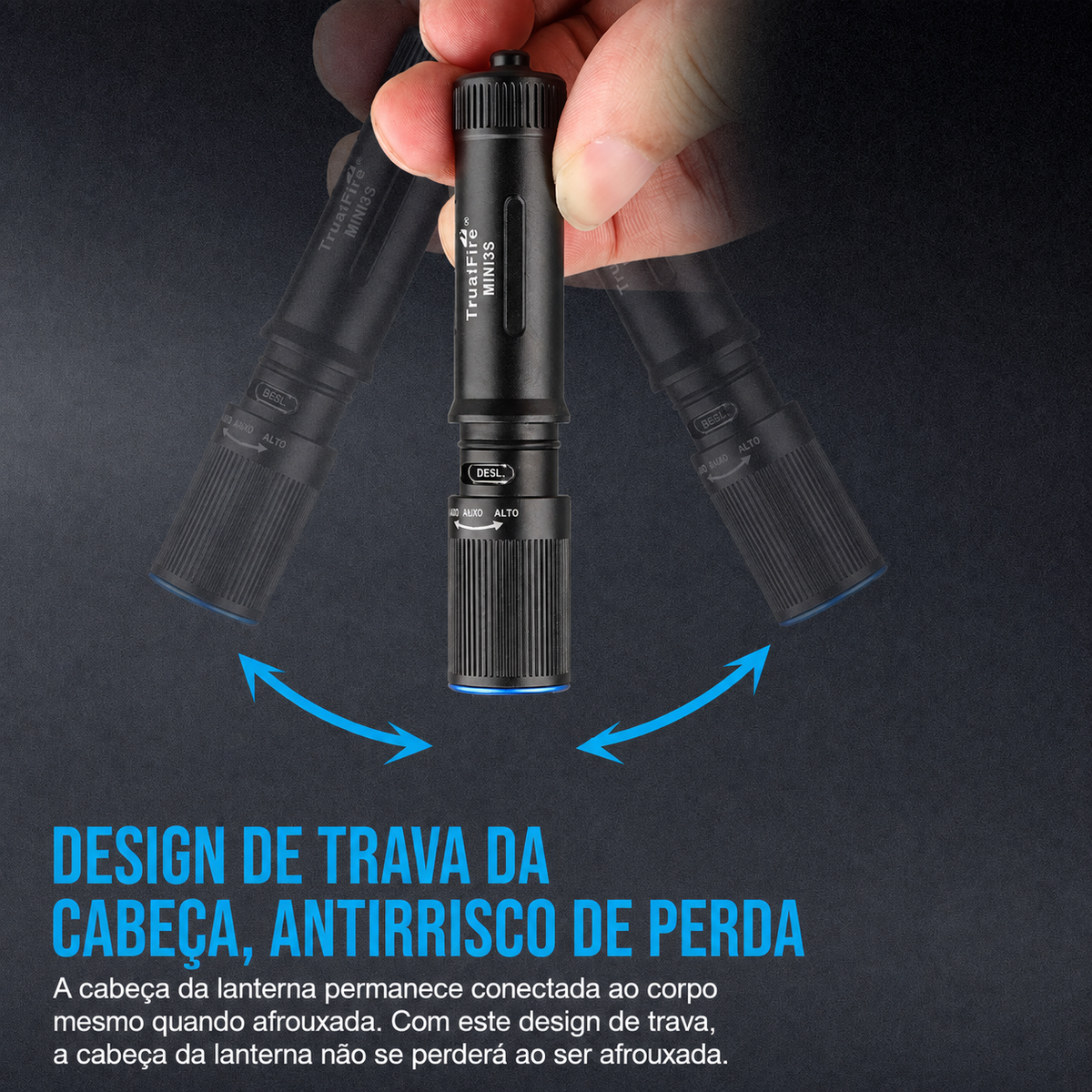 Lanterna Mini MINI3S 235LM Recarregável TrustFire
