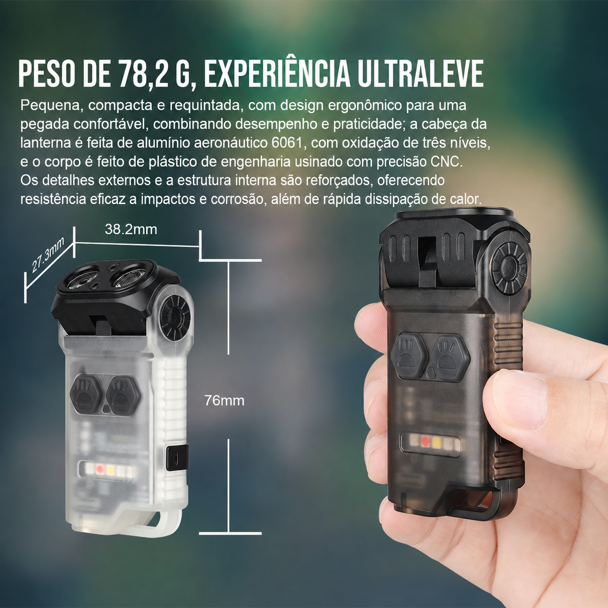 Lanterna de Cabeça MINIX5 750LM Multifuncional com UV TrustFire