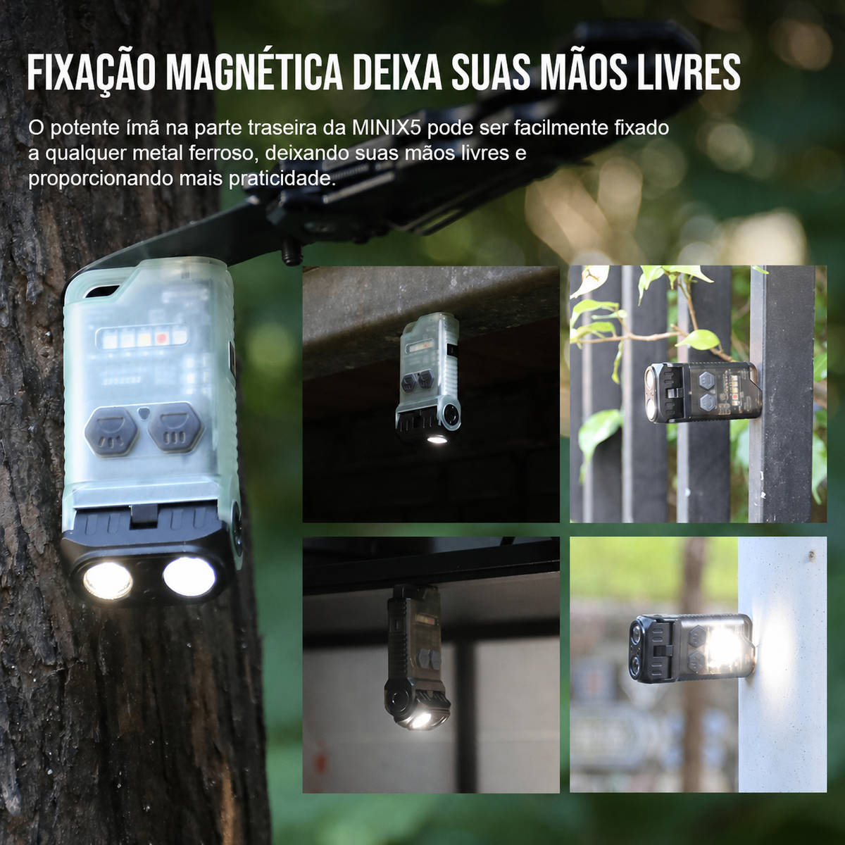 Lanterna de Cabeça MINIX5 750LM Multifuncional com UV TrustFire