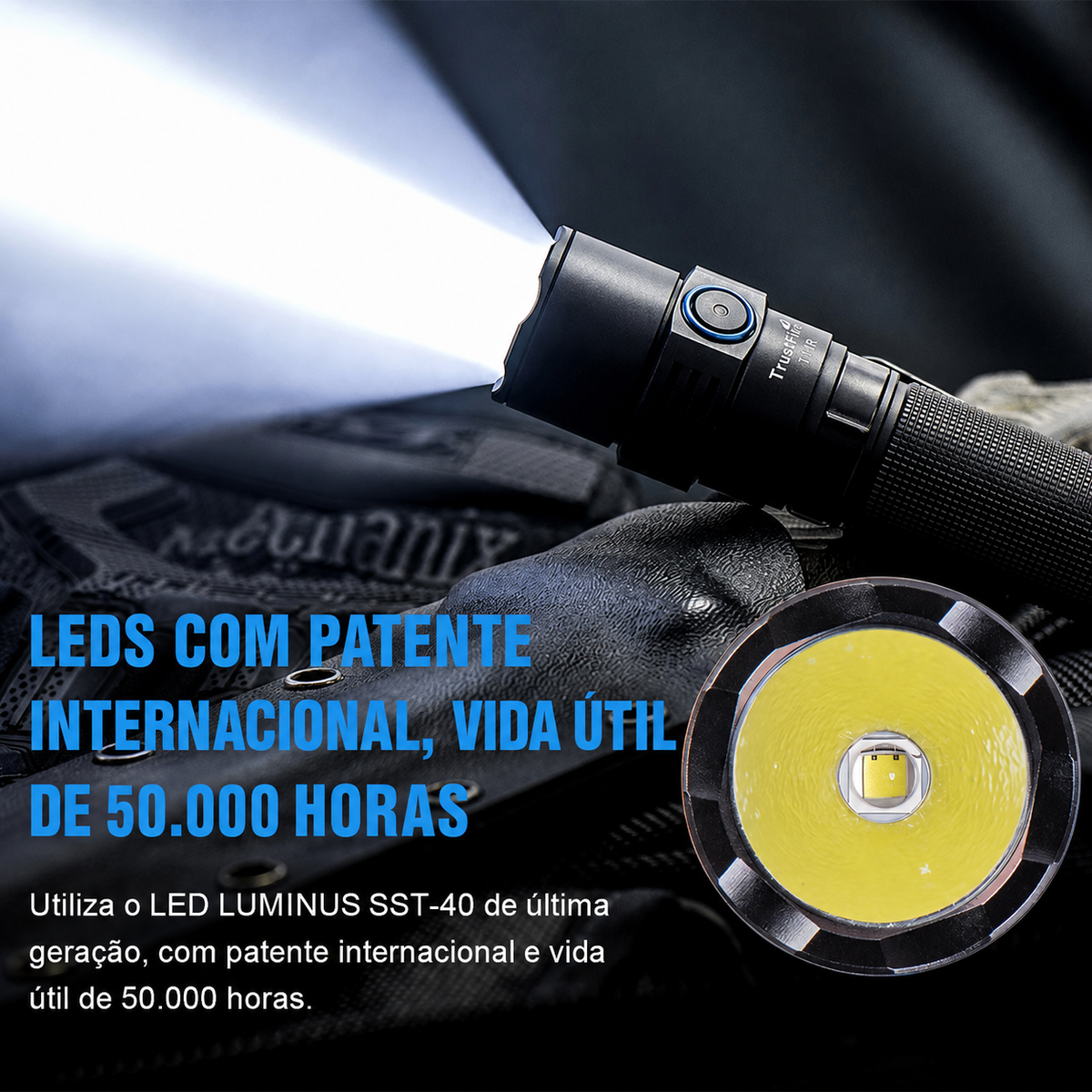 Lanterna Tática T11R 1800LM Recarregável USB-C TrustFire